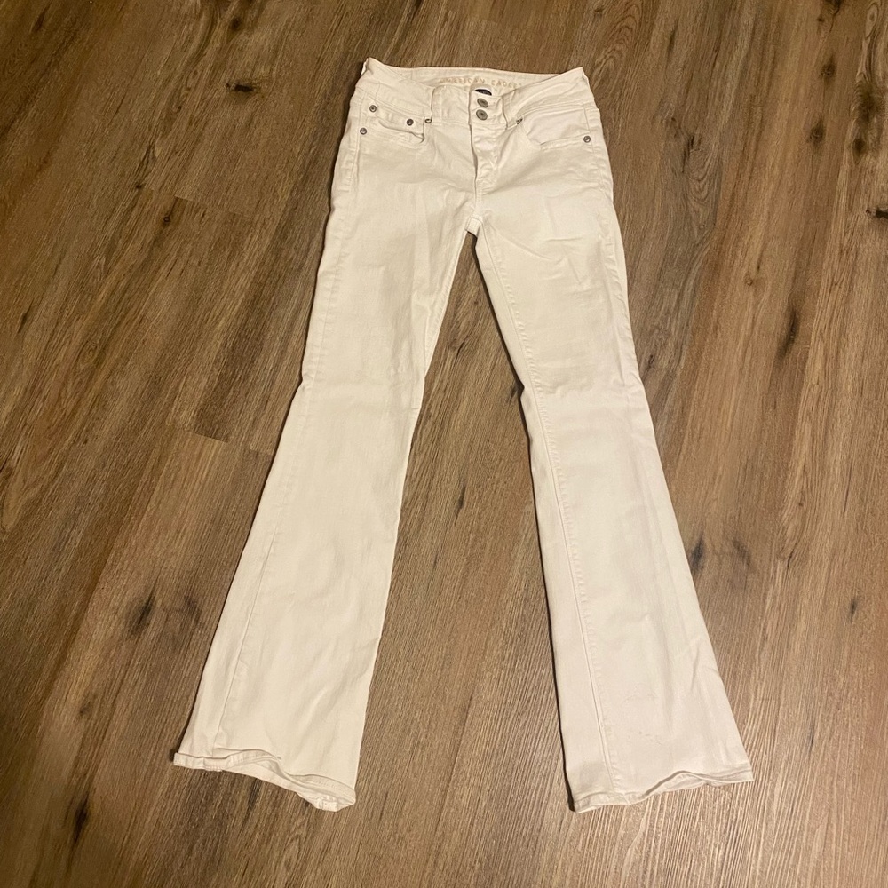 American Eagle Outfitters Cream Super Stretch Pants